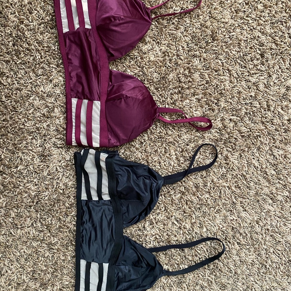 VICTORIAS SECRET 2 striped bralettes
